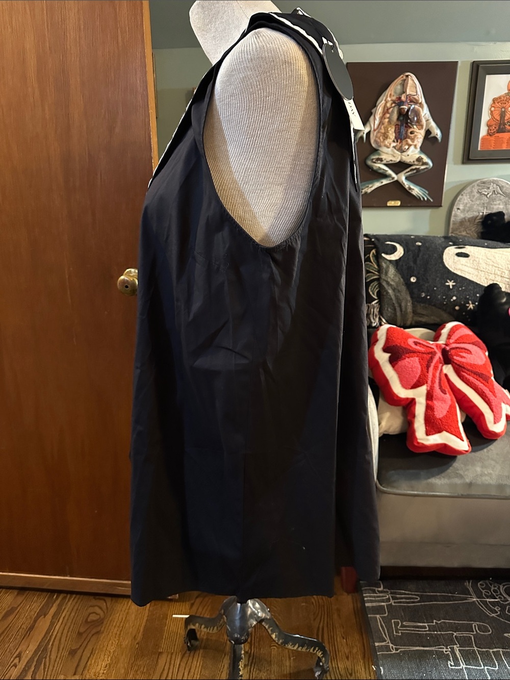ModCloth Black Friday Sleeveless Mini Dress Pointed Collar & Celestial Charms 1X - Picture 7 of 9